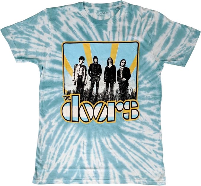 The Doors - Waiting For The Sun Heren T-shirt - S - Blauw