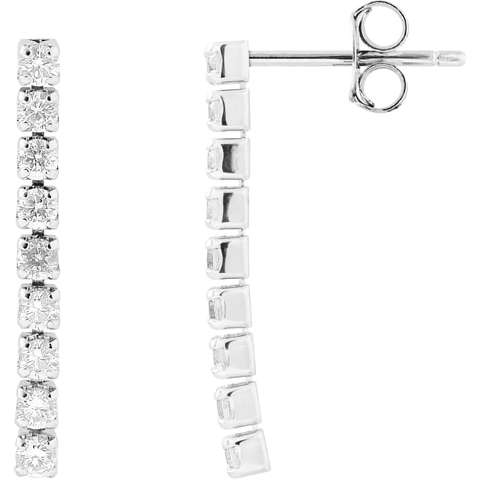 Oorbellen Diamond River Oxiden en Zirkonium en Silver 925 - Reve