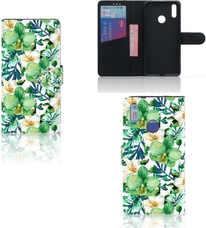 Huawei Y7 (2019) Hoesje Orchidee Groen