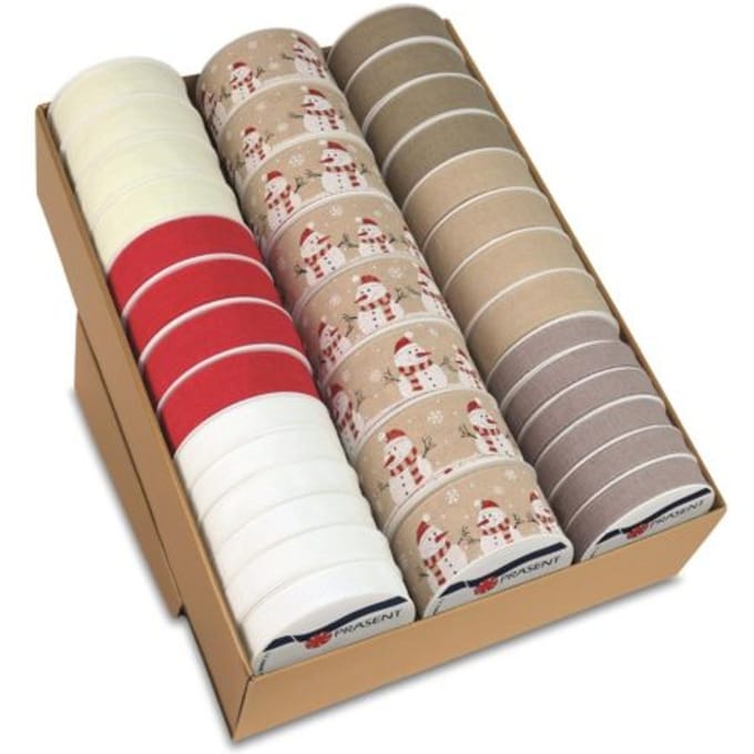 Prasent cadeaulint kerst, diverse maten, snowmen