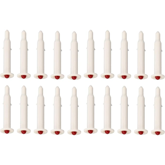 20 stuks gevogelte- en gebraden kipthermometer, wegwerpbaar, opklapbaar, voor koken white