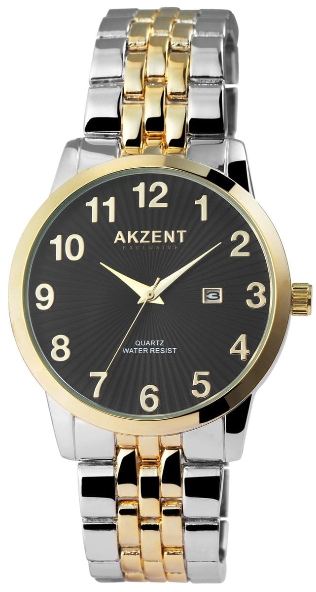 AKZENT Herenhorloge metaal Alyan, 3 ATM