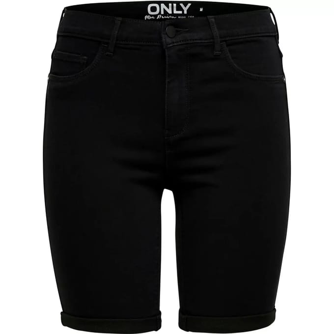 slim fit korte jeans met vaste omslag model 'RAIN'