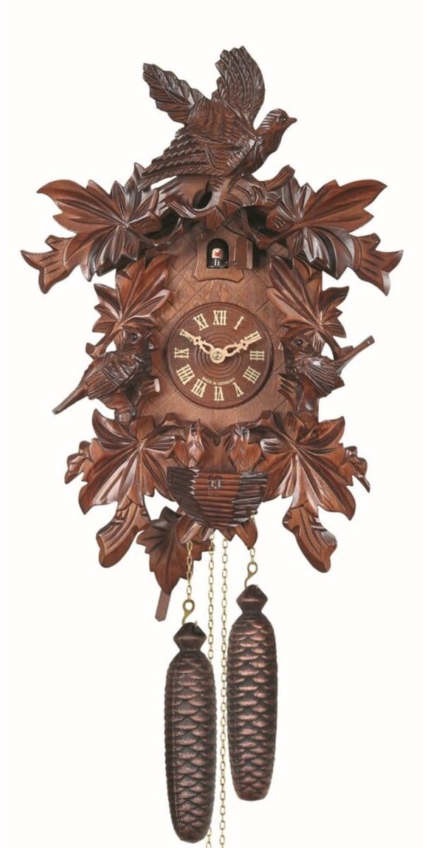 Engstler - 640_Q - Koekoeksklok - Kwarts - Notenhout - 43 cm