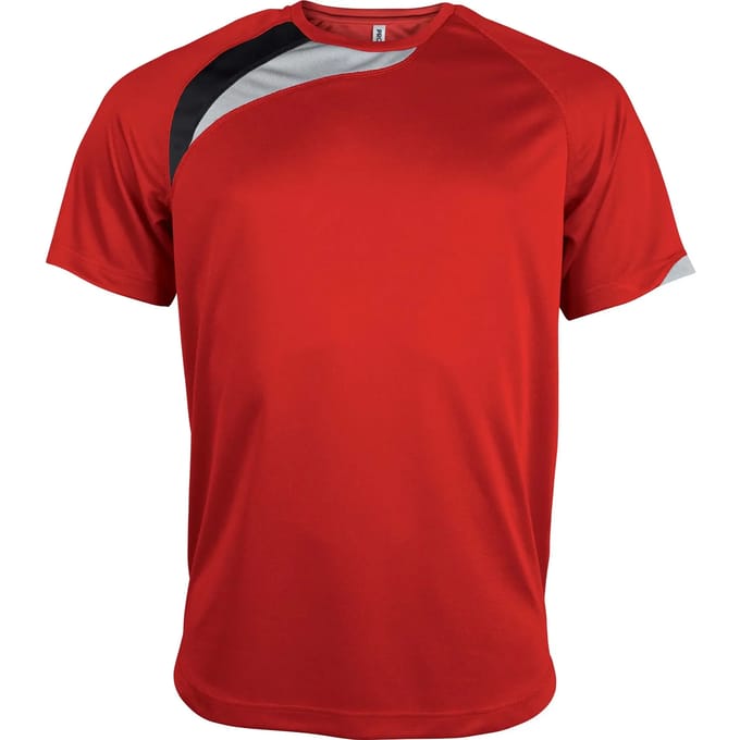 Herensportshirt 'Proact' met korte mouwen Red/Black/Grey - S