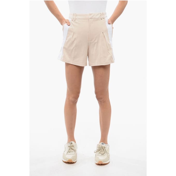 Stretch AXIM Shorts met Zijbanden in Beige