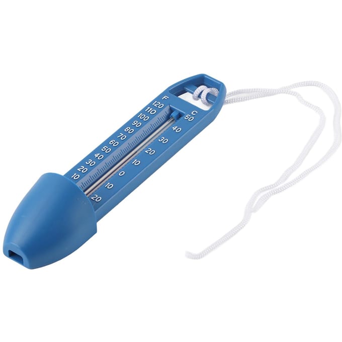 Zwembadthermometer met koord, waterthermometer voor zwembad en spabad gray