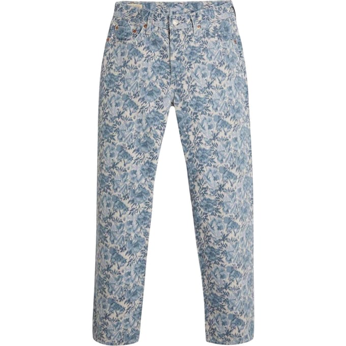 Levi's Dames 90's Bloem Hoge Taille Rechte Jeans (Blauw)
