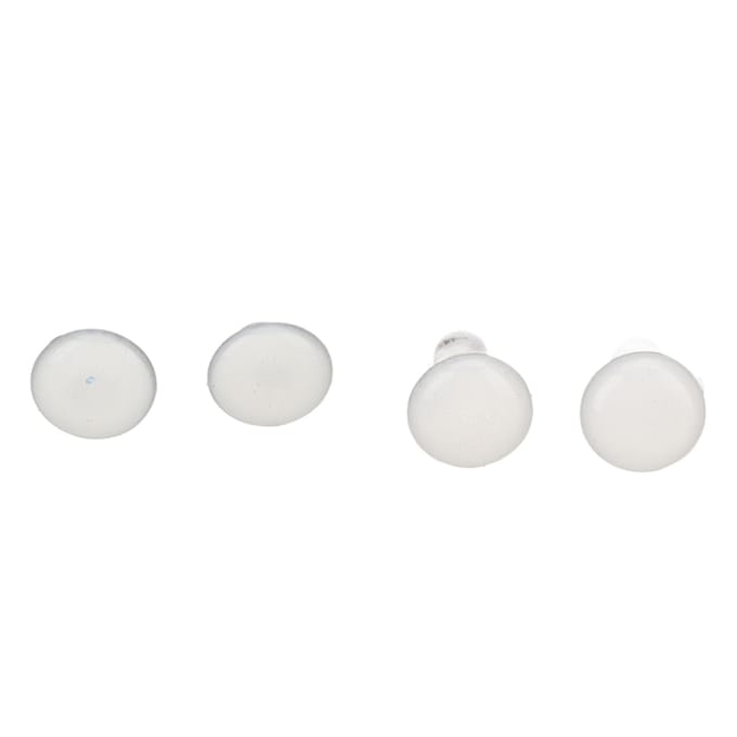 500 Sets Leren Klinknagels 6x8mm IJzer Wit Rond DIY Plateringsproces Dubbele Kap Klinknagel Leren Siernagels white
