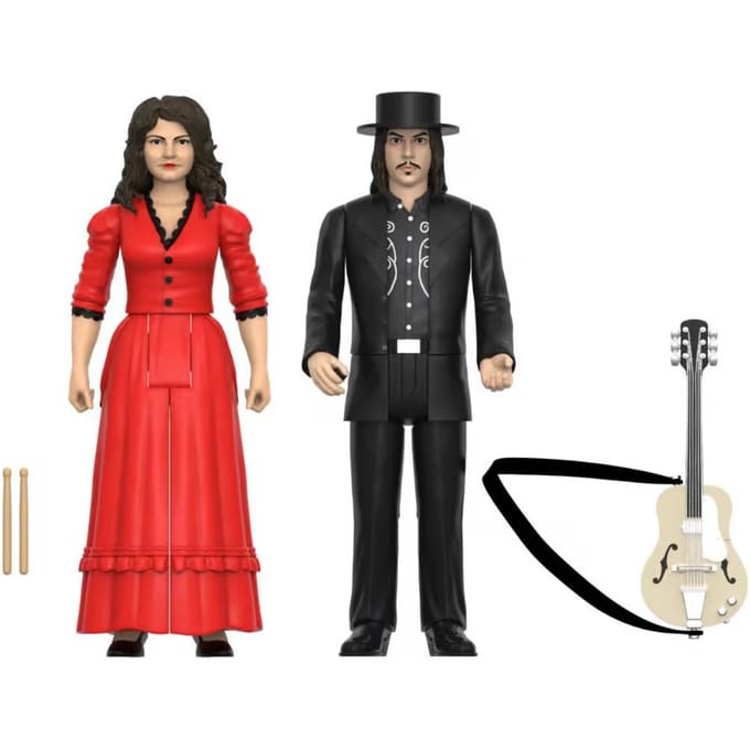 Super7 White Stripes ReAction Wave 1 The White Stripes 2-Pack (Get Behind Me Satan) Figures