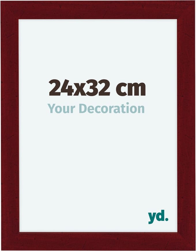Your Decoration - Fotolijst 24x32 cm - MDF - Wijnrood Geveegd - Como