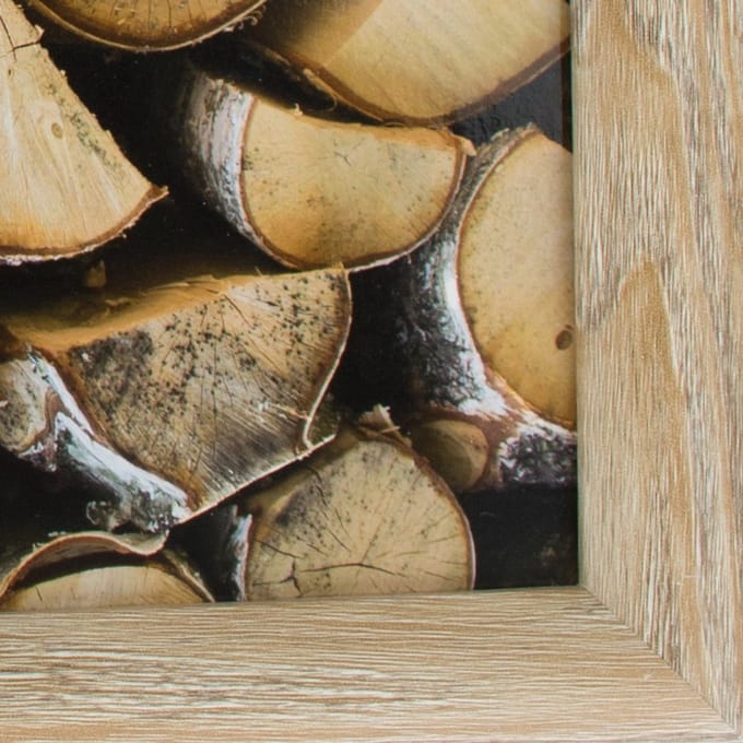 Schootkussen openhaard hout print 43 x 33 cm - Schoottafel