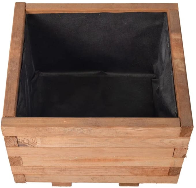 Plantenbak met Worteldoek Bruin Grenen 50 x 50 cm