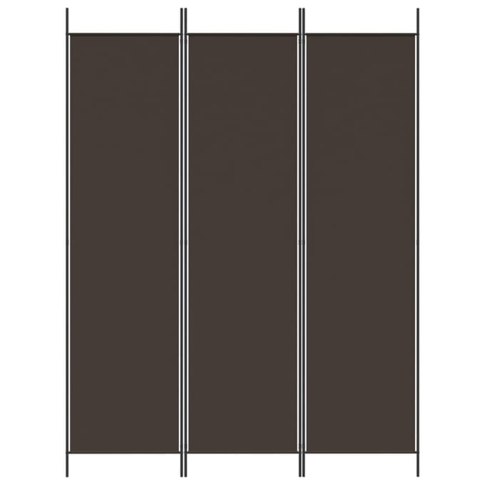 vidaXL - Kamerscherm - met - 3 - panelen - 150x200 - cm - stof - bruin