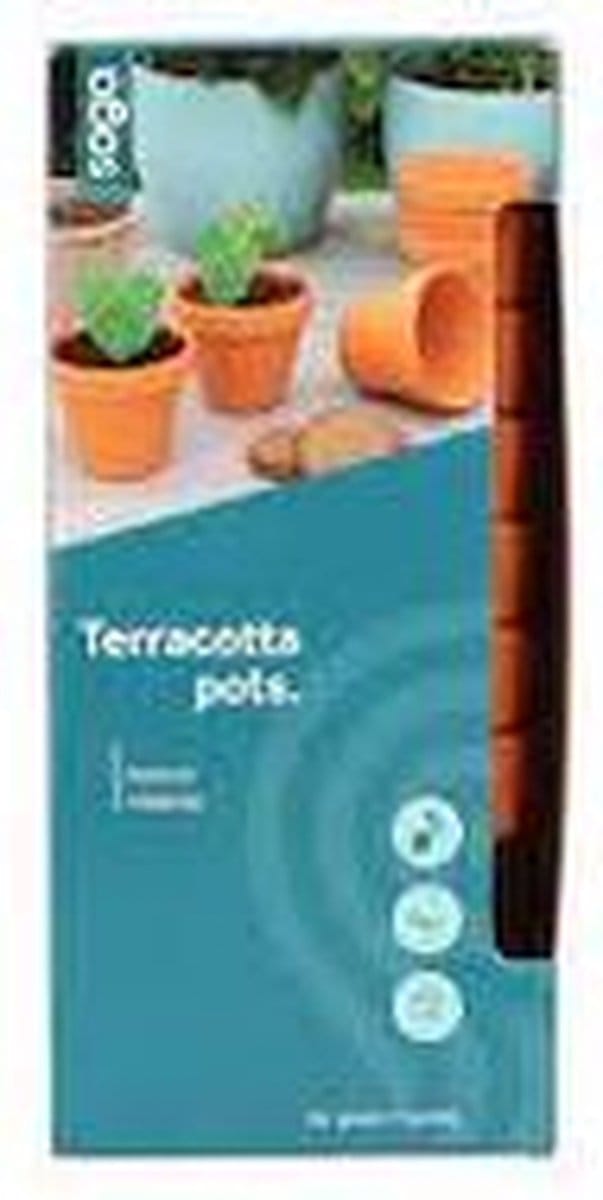 SOGO Stenen terracotta potjes 7/8cm 7st. (6)
