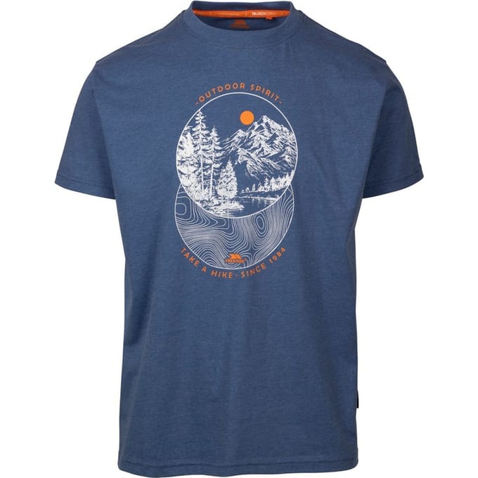 Trespass Mens Flagel Casual T-Shirt S gray