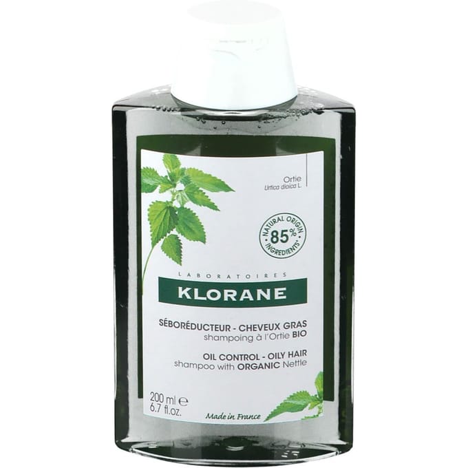 Klorane BIO Brandnetel talgreducerende Shampoo | Zuiverend & evenwichtherstellend Vet haar 200
