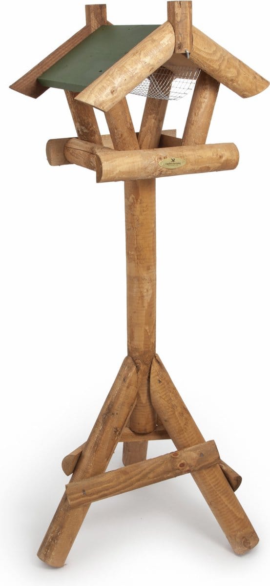 Vogelvoederhuis met Pindakaaspothouder - Bruin - 53 x 53 x 123 cm