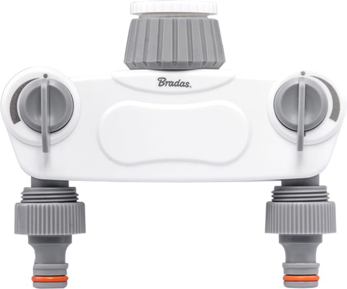 Bradas White Line - 2-weg Verdelers - Met Afsluiters - ABS Materiaal