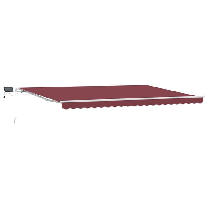 vidaXL - Uitschuifbare - luifel - Bordeauxrood - 500 - × - 300 - cm