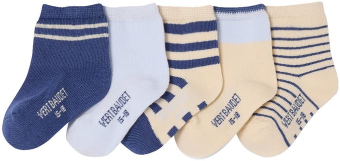 Vertbaudet Set van 5 paar sokken baby jongen