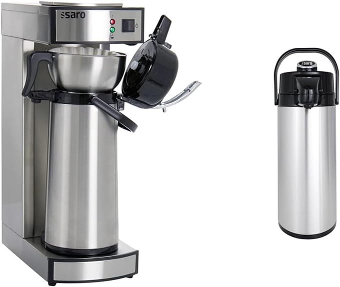 Professioneel Thermos Koffiezetapparaat met Mandfilter en Serveerkan (2.2 Liter)