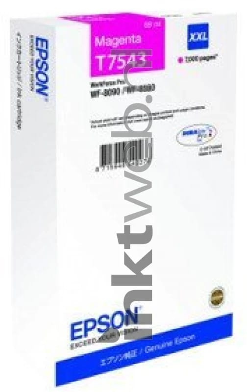 Epson T7543 inktcartridge magenta extra hoge capaciteit (origineel)