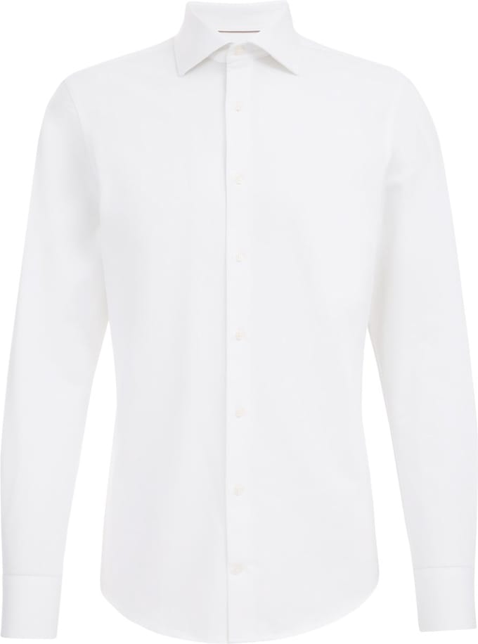 WE Fashion Heren Premium slim fit overhemd met jacquard structuur
