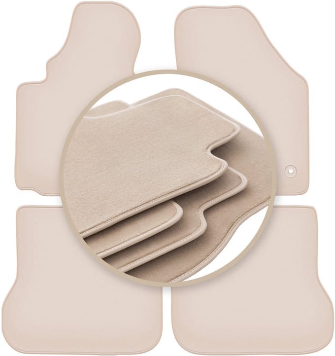 PREMIUM beige vloermatten voor: Volkswagen Caddy 2K minivan 2004-2010