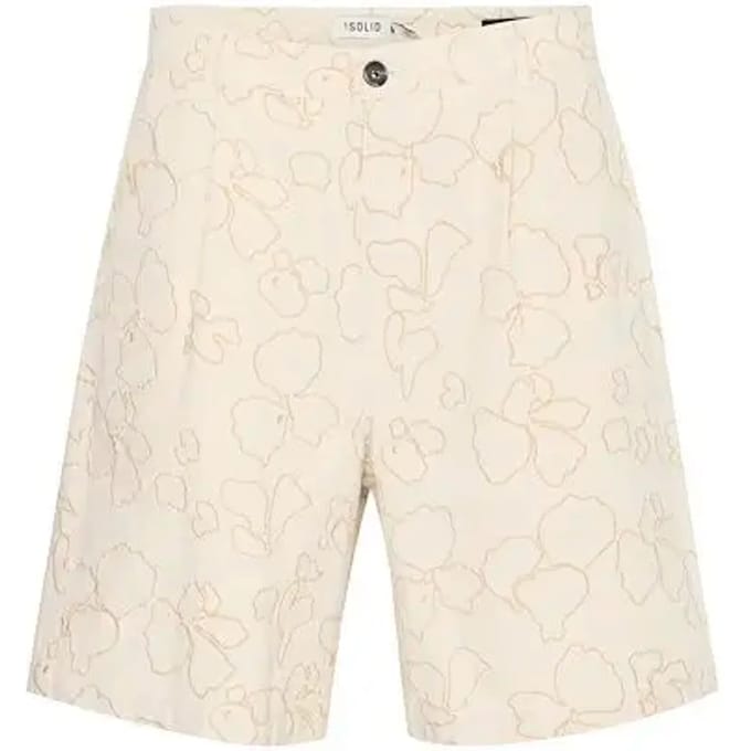Korte geplooide rok met borduursels Solid Alann