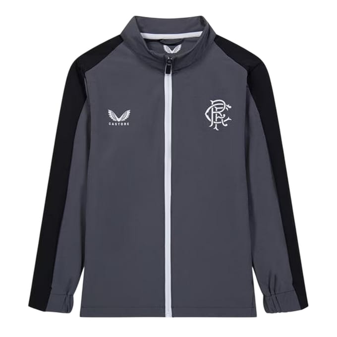 Castore Dames Rangers FC Mock Neck Relaxed Fit Trainingsjack (Iron Gate)