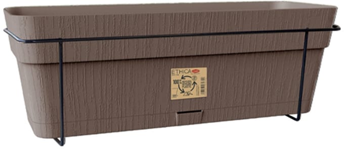 Balkonbak 'Ethica' - Bloembak voor balkon - Met ophangbeugel - 50 cm - Dove Grey
