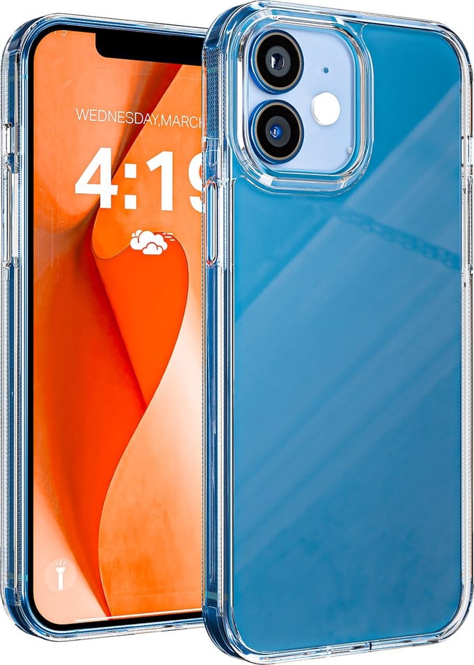 Hoesje geschikt voor iPhone 12 Mini Hoes Transparant - My Case Shockproof Case