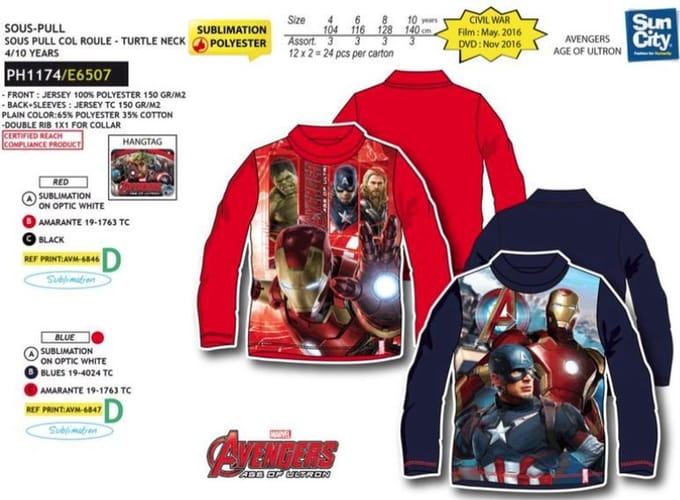 Marvel Avengers coltrui / sweater blauw