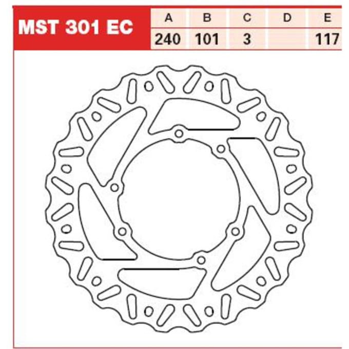 Remschijf TRW MST301, 1 Stuk