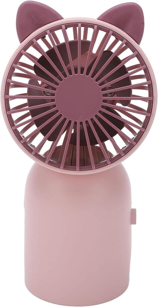Ventilator - Draagbare ventilator - Handventilator - Leuk kattendesign - USB oplaadbaar - Mini draagbare ventilator, geschikt voor dagelijks gebruik buitenshuis