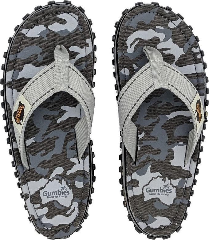 Gumbies - Teenslippers Dames - Teenslipper Heren - Grey Camouflage - Maat 40