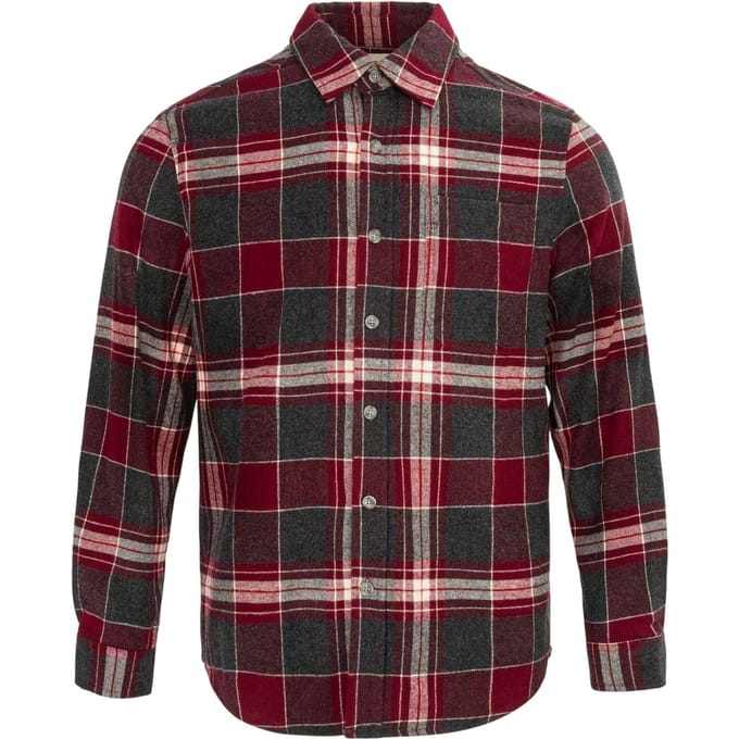 Firetrap Geruit herenoverhemd (Zwart, Rood)
