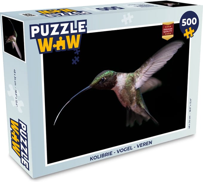 Puzzel Kolibrie - Vogel - Veren - Legpuzzel - Puzzel 500 stukjes