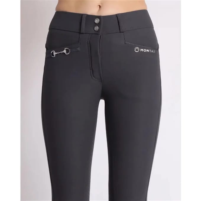 Montar Rijbroek  Molly Hightwaist 2.0 Full Grip - Grey - 48