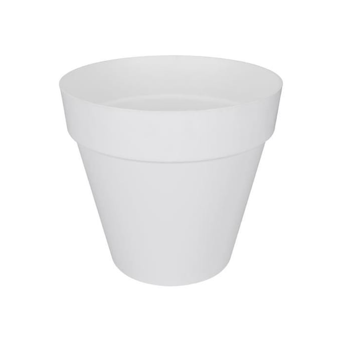 Elho Loft Urban Rond 40 - Bloempot voor Buiten - Ø 38.5 x H 35.3 cm - Wit