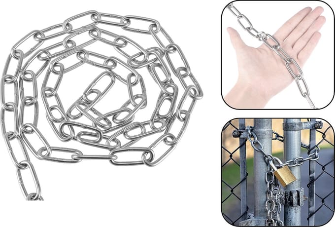 PD® - Ketting Metaal - 3 meter x Ø 3 mm - Kettingslot - Schakelketting - Beveiligingsketting