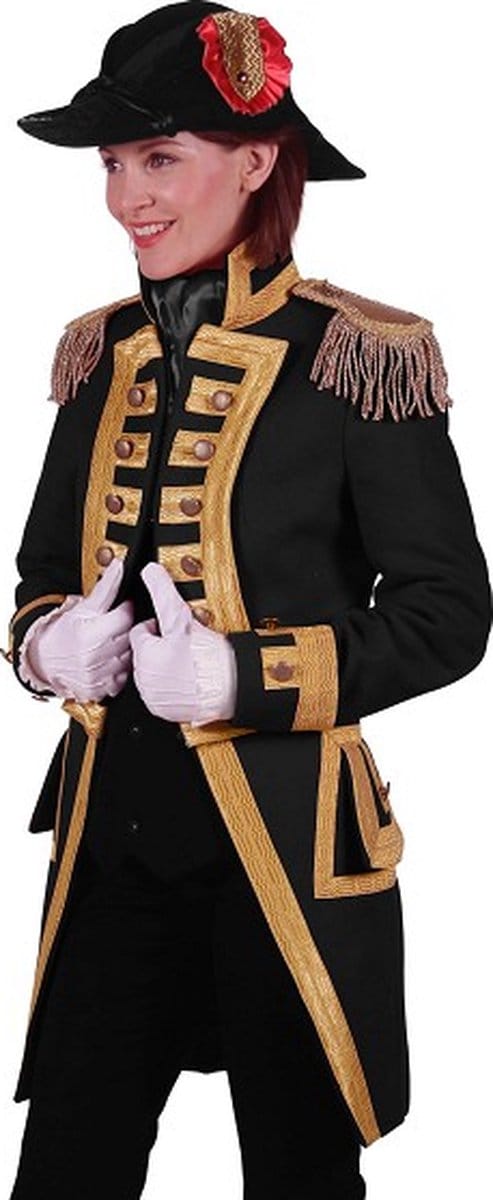 Carnavalsjas Dames - Nelson - Carnaval - Oeteldonk - Zwart - Lang Model - Maat M