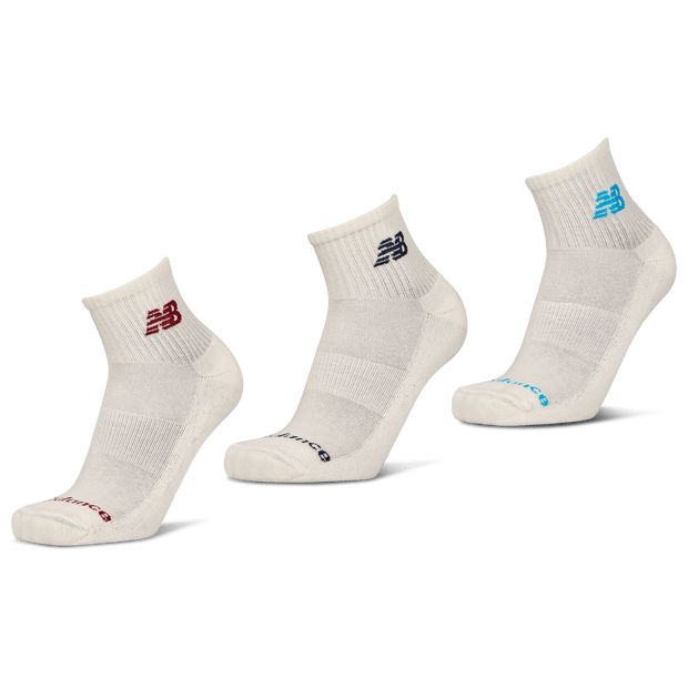New Balance Ankle 3 Pack Sokken Unisex - Wit - Maat 43-46 - Katoen