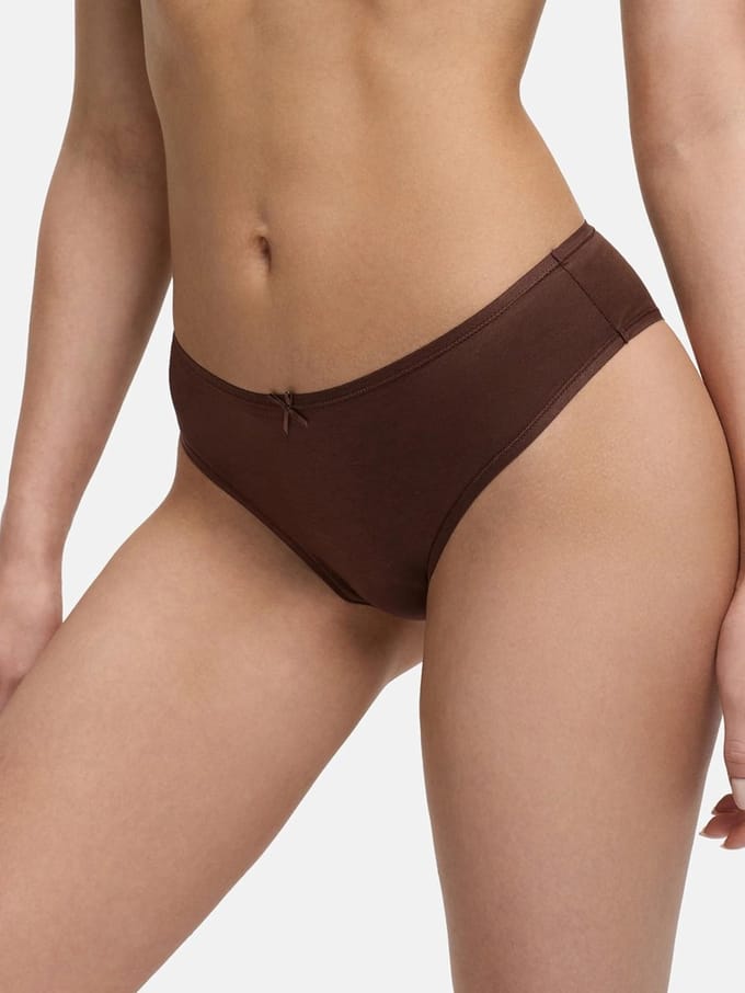 cfab - Katoenen Braziliaanse slips - Pak van 3 - Bruin - 3XL