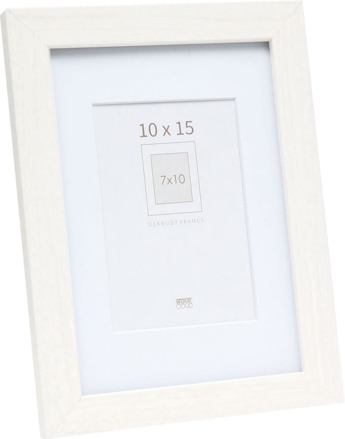 Deknudt Frames fotolijst - wit met passe-partout - 7x10 / 10x15 cm