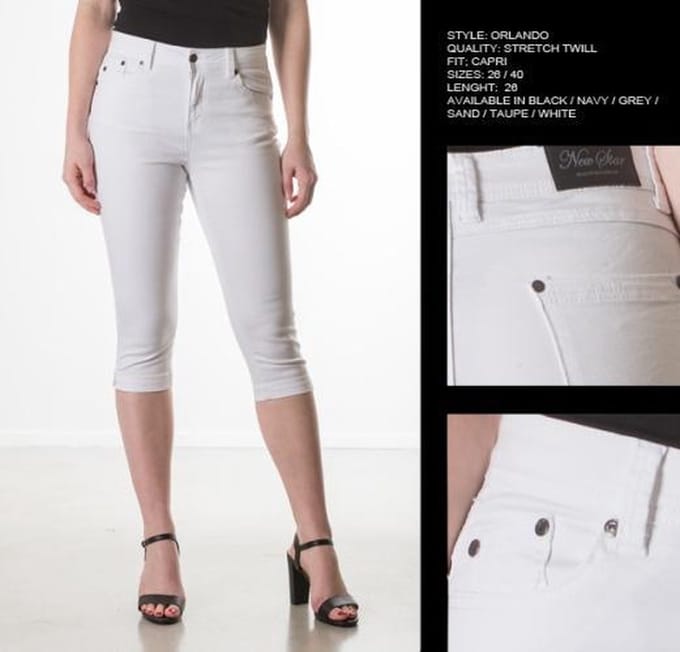 New Star dames capri broek Orlanda wit - maat 38