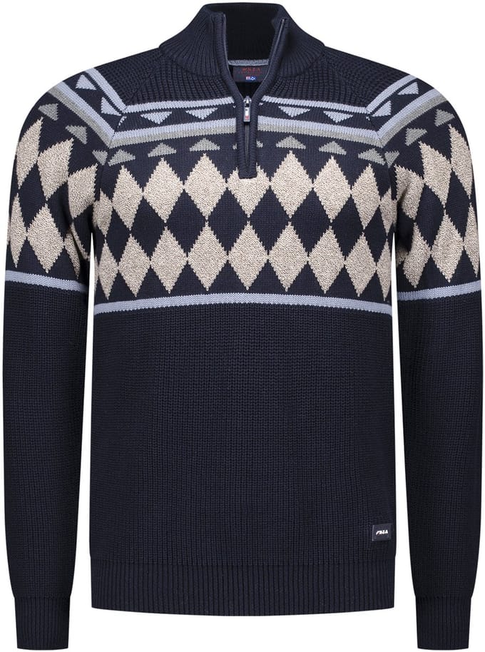trui New Zealand donkerblauw geprint