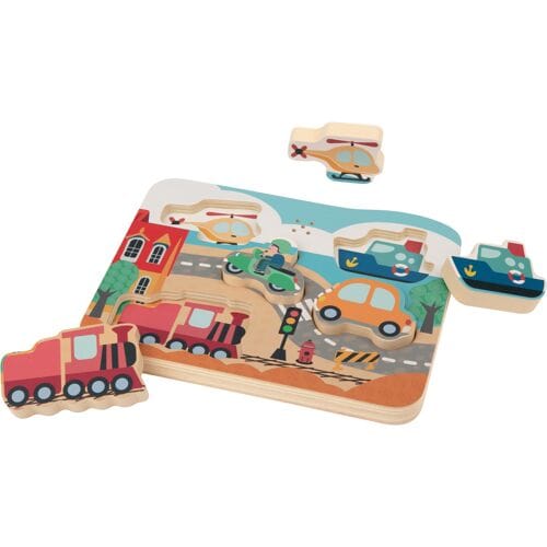 lupilu Houten puzzel met geluid (Stad)