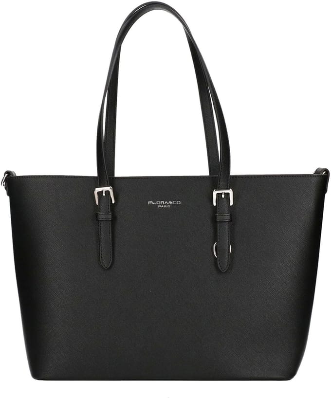 Flora & Co Nora Grote Schoudertas - Dames - Imitatieleer - Zwart